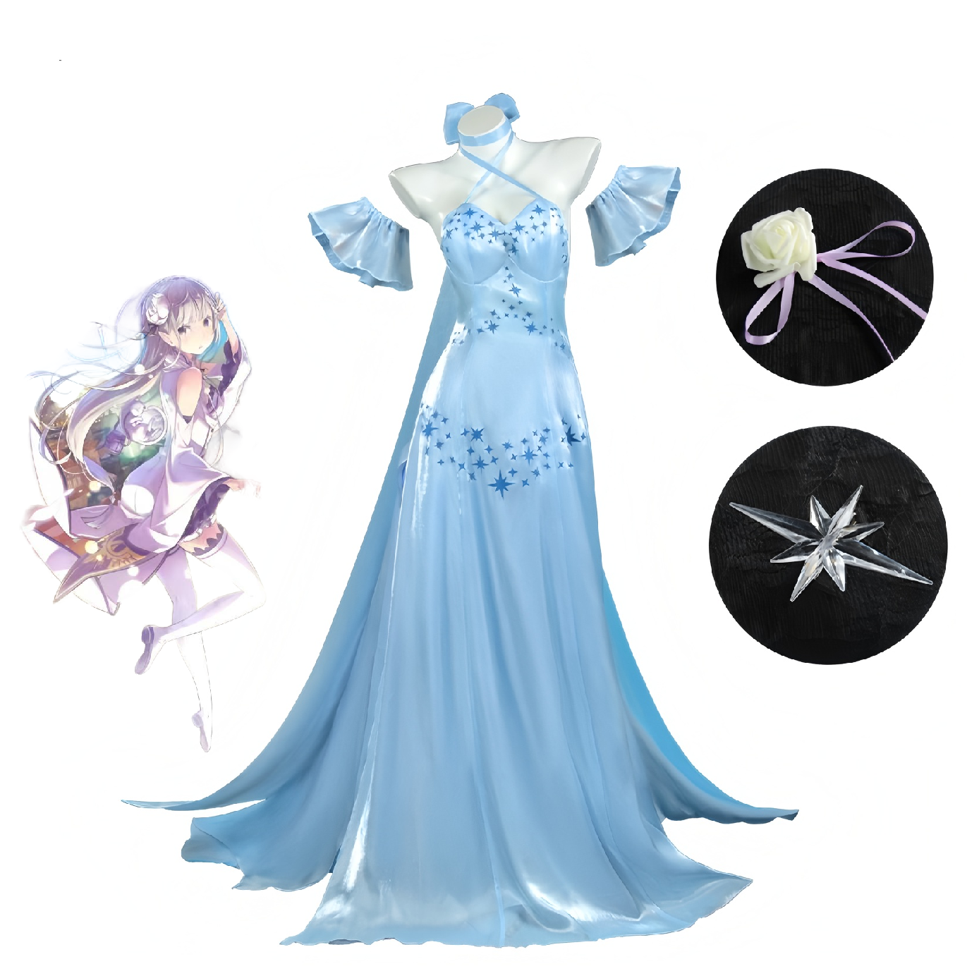 Game Re:Zero Emilia Cosplay Co - Anime Merchandise Women review and price